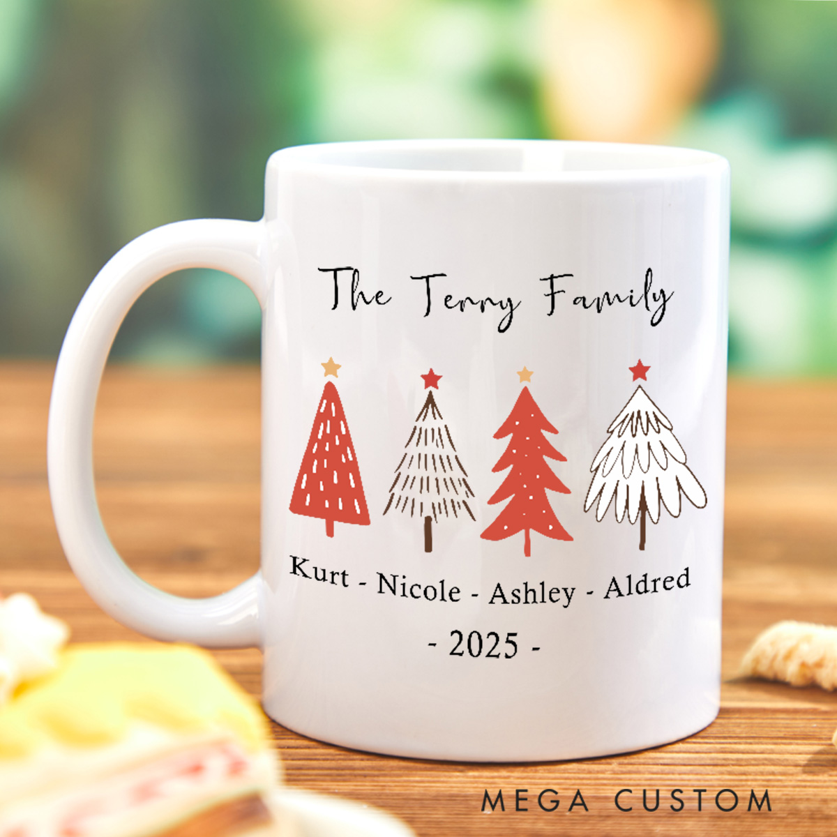 Personalized Christmas Coffee Mug Custom Holiday Coffee Mug Christmas Stocking Stuffer Christmas Decor and Tree Mug Housewarming Gifts Christmas Gift