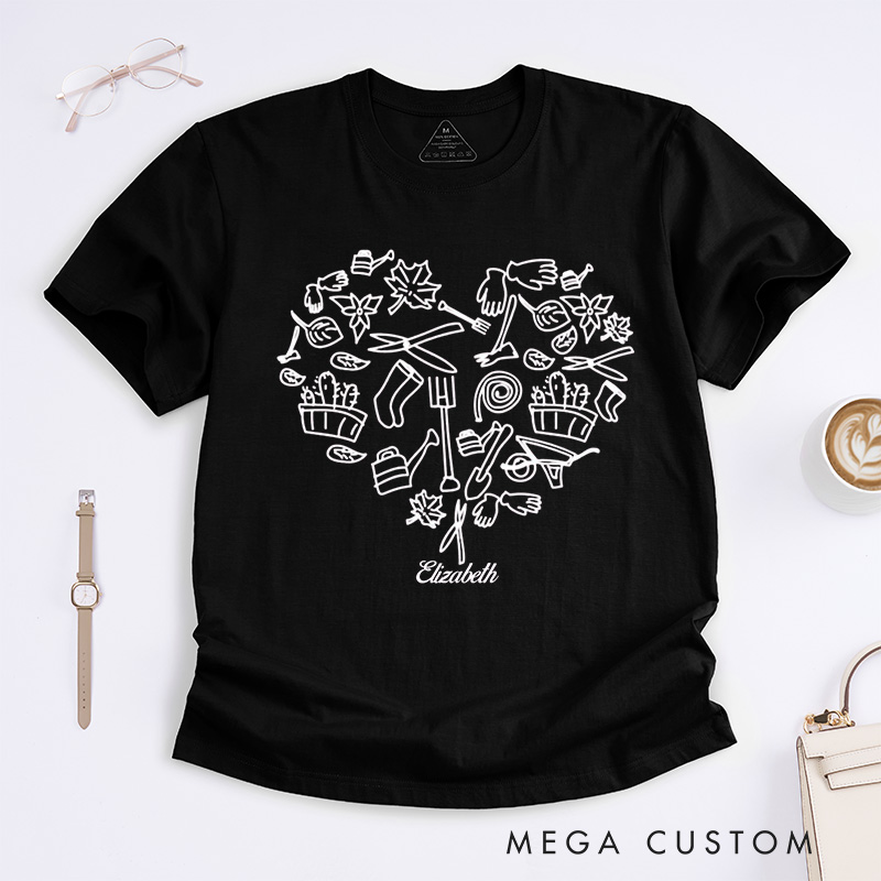 Personalized Plant Lover Classic T-Shirts Farmer T-Shirt Hoeing Ain't Easy Shirt Gift for Gardeners Botanical Tee Gardening Shirts