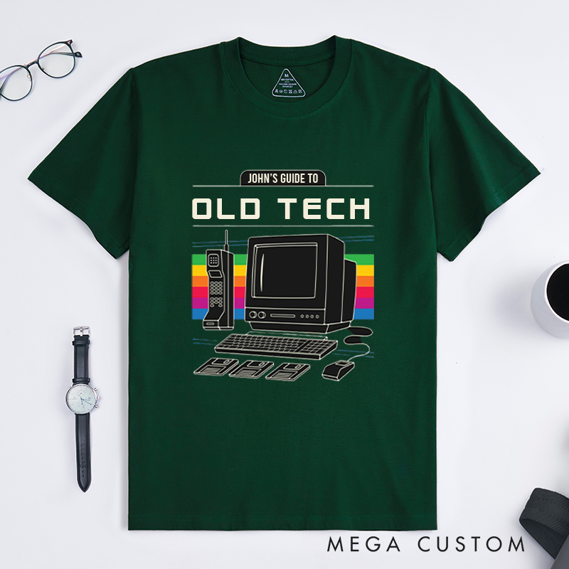 Personalized Guide To Technology T-Shirt Retro Technology Shirt Gift Geek Nerd Computer lover