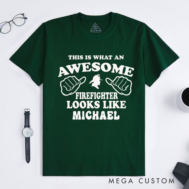 Personalized Firefighter T-Shirts Awesome Firefighter Fashion Design T-Shirts
