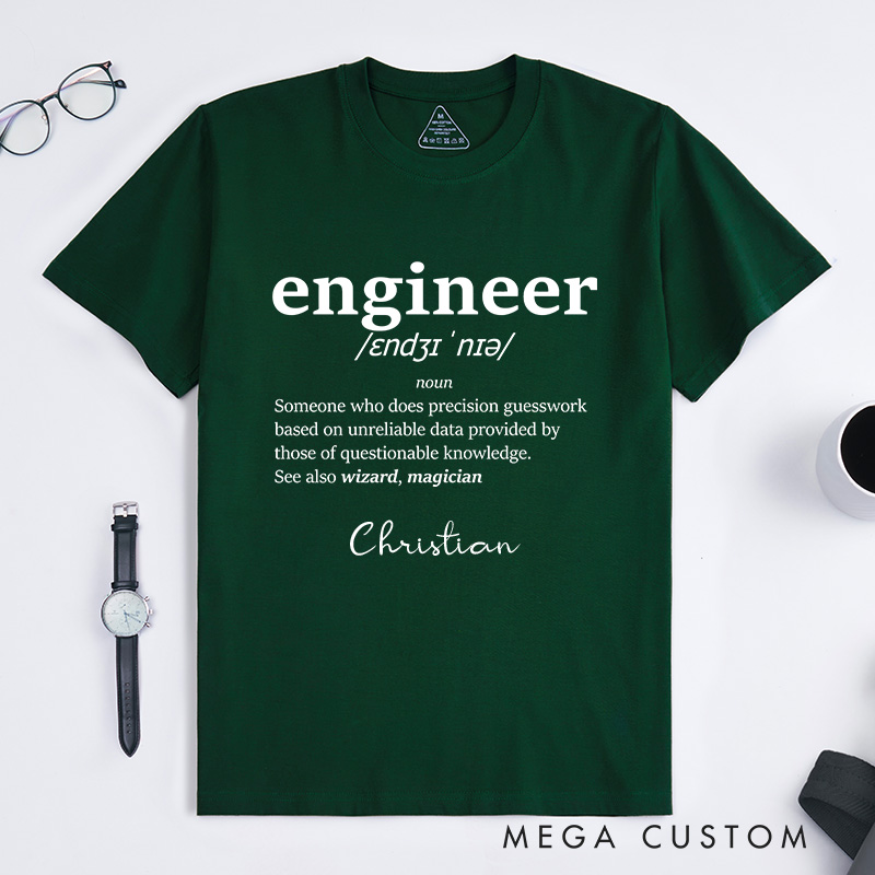 Personalized Engineer Programmer T-Shirt Wizards Magicians Technology Lover Shirt Gift for Geek Nerd