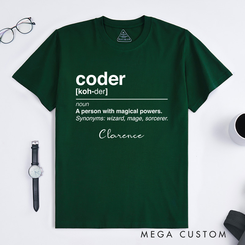 Personalized Programmer Engineer T-Shirt The Enchantment Of Coding Technology Computer Lover Shirt Gift for Geek Nerd