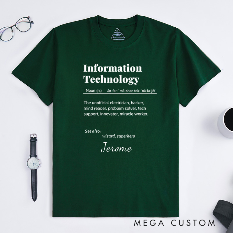 Personalized IT Programmer Technology Lovers T-Shirt The Many Hats of IT Professionals Shirt Gift for Nerd Geek