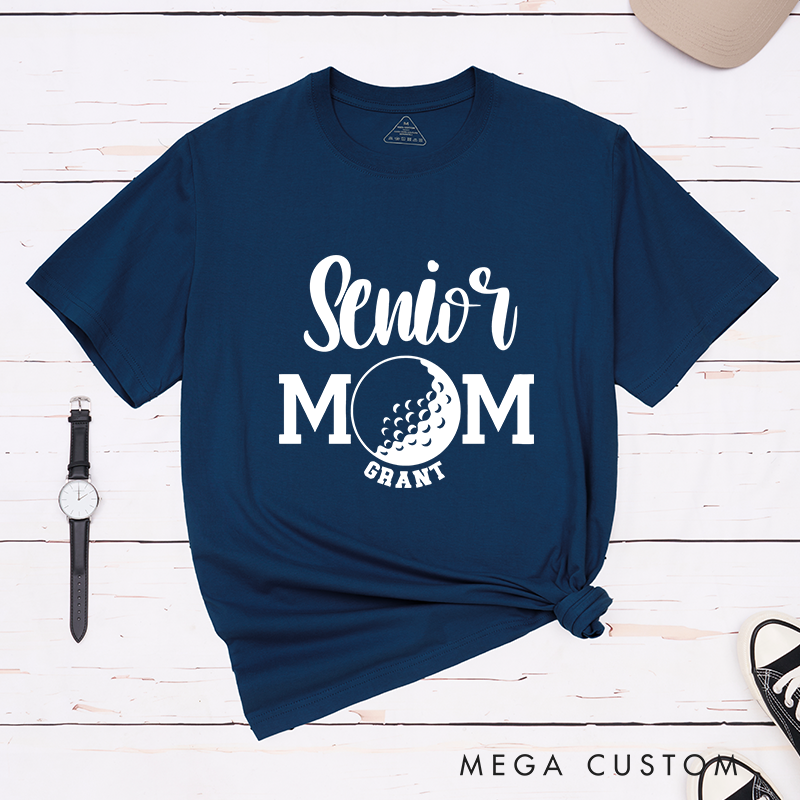 Personalized Golf Mom T-Shirt Custom Name Gift for Mothers Women Golfers