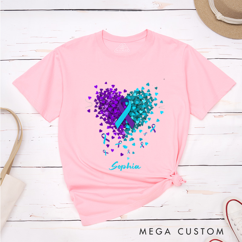 Personalized Health Hope Ribbon Mental Health Awareness Shirt Suicide Prevention Ribbon Gift