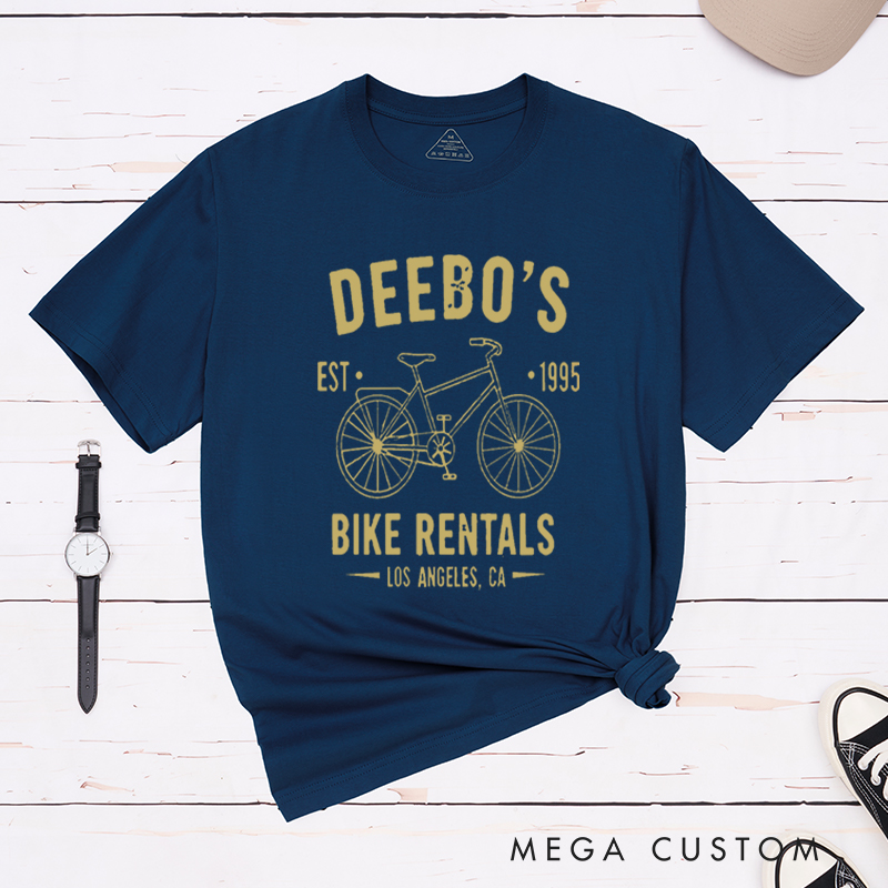 Personalized Retro Bike Rentals Classic T-Shirt with Timeless Design Bike Lovers for Outdoor Adventures Riding Cycling Biking Enthusiasts