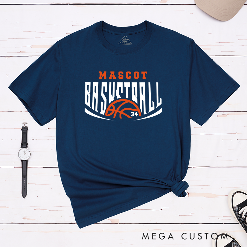 Personalized Basketball T-Shirt with Custom Name and Number for Men and Women