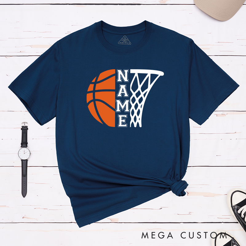 Personalized Basketball T-Shirt with Your Name for Men and Women