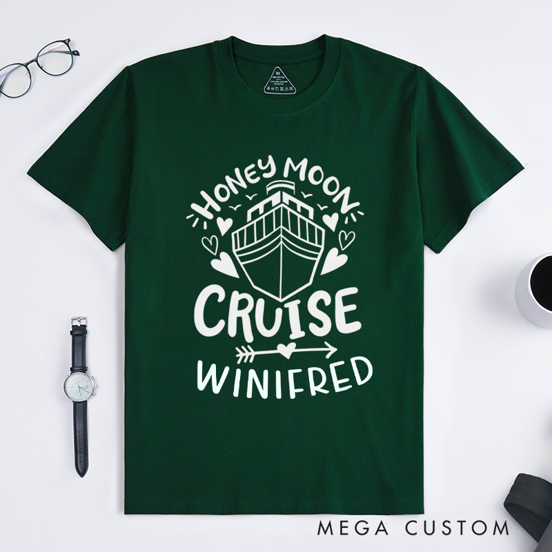 Personalized Honey Moon Cruise Classic T-Shirts Cruise Travel Shirt Cruise Tee Vacation Shirt Gifts for Cruise Traveler