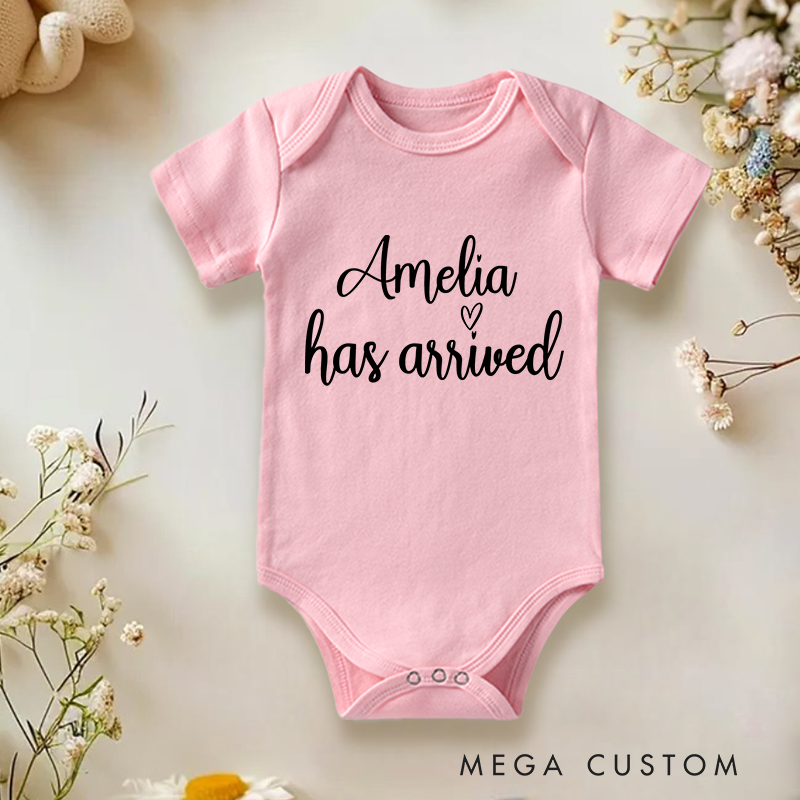 Personalized Princess Has Arrived Baby Onesie Baby Girl Shower Gift