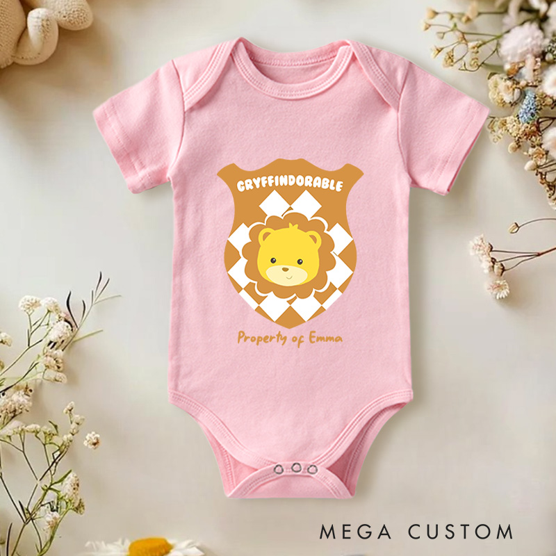 Personalized Cute Little Lion Baby Onesie Funny Baby Gift