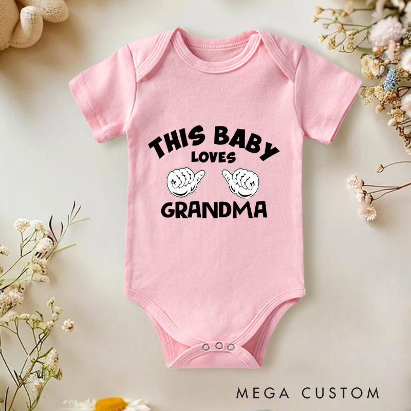 Personalized This Baby Loves Someone Baby Boys Girls Newborn Funny Baby Onesie