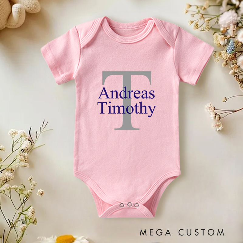 Personalized Baby Name Baby Announcement Baby Onesie Baby Bodysuit New Baby Reveal Clothing