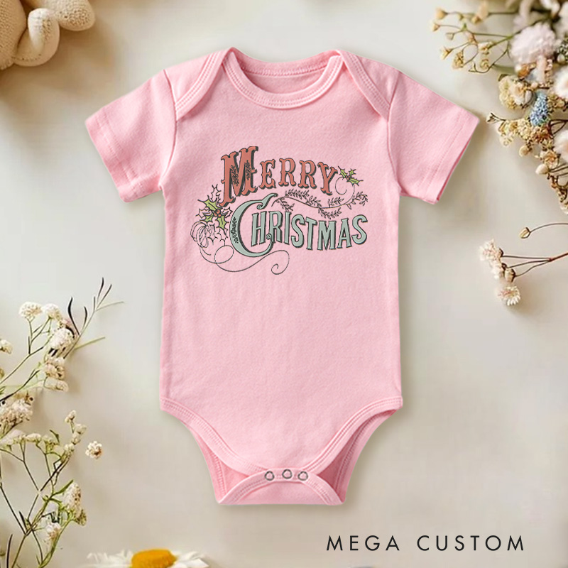 Personalized Merry Christmas Sh*tters Full Holiday Cotton Baby Onesie Baby Girl Baby Boy Gift