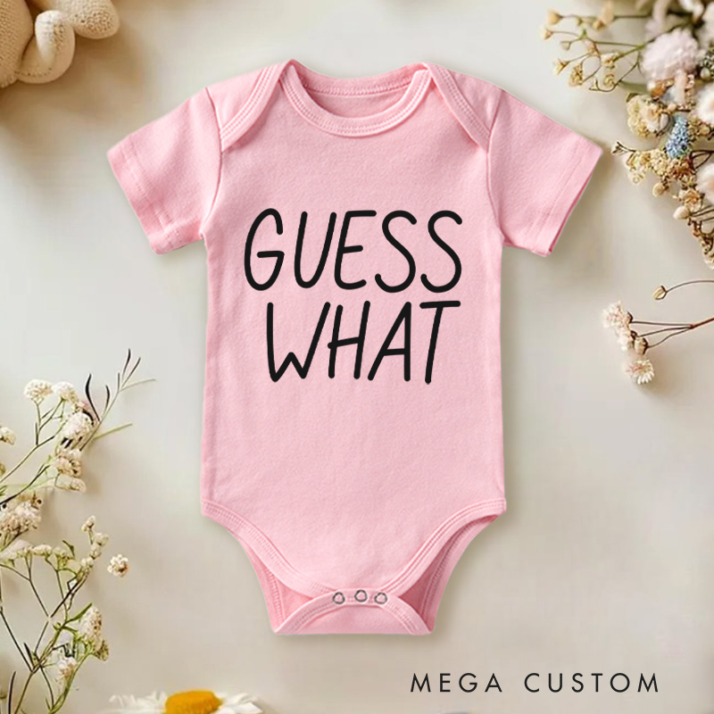 Personalized Guess What Chicken Butt Baby Baby Onesie Baby Shower Gift Double Sided Baby Onesie