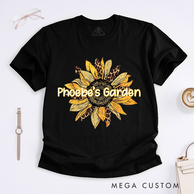 Personalized Sunflower Classic T-Shirts Women Gardener Shirt Plant Lover Tee Shirt Gardening Shirt for Gardener Gift Gardening Lovers Gift