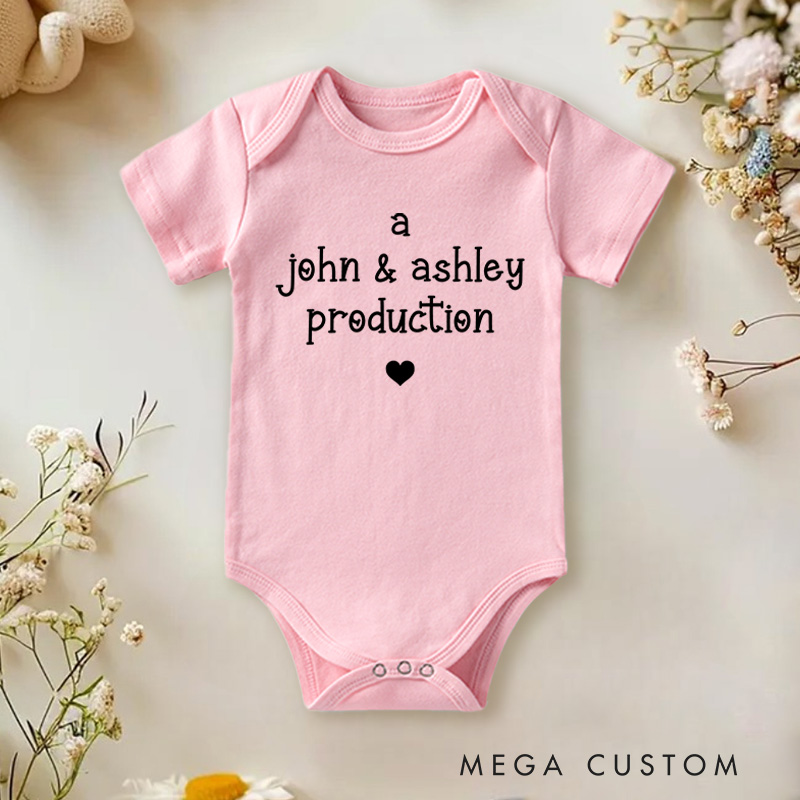 Personalized New Parents Baby Onesie Baby Shower Gift