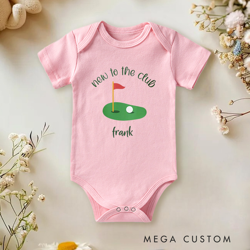 Personalized New to the Club Baby Onesie Father's Day Gift for Dad New Baby Girl Boy Gift