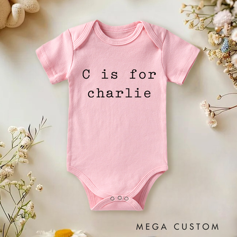 Personalized Baby Name Baby Onesie Baby Announcement Gift