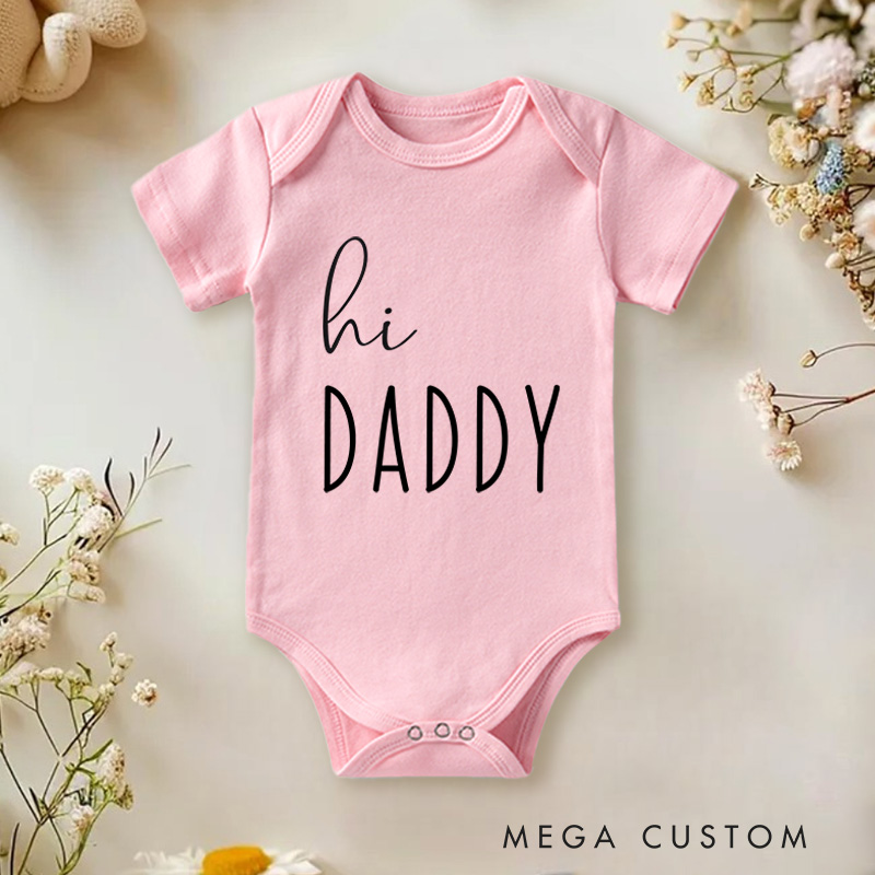 Personalized Hi Baby Onesie Pregnancy Announcement Gift