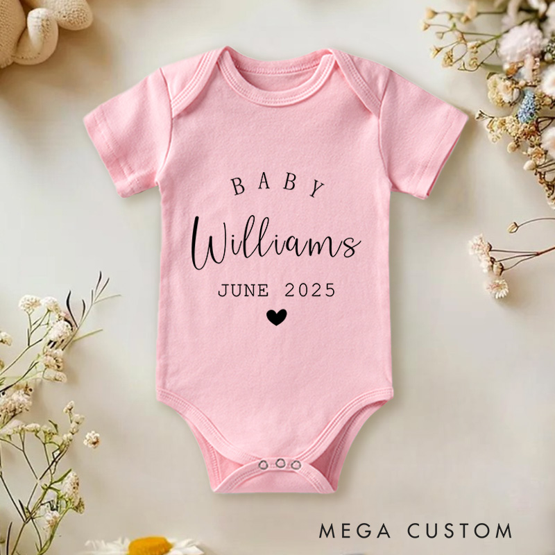Personalized Baby Reveal to Family Baby Onesie Pregnancy Announcement Gift
