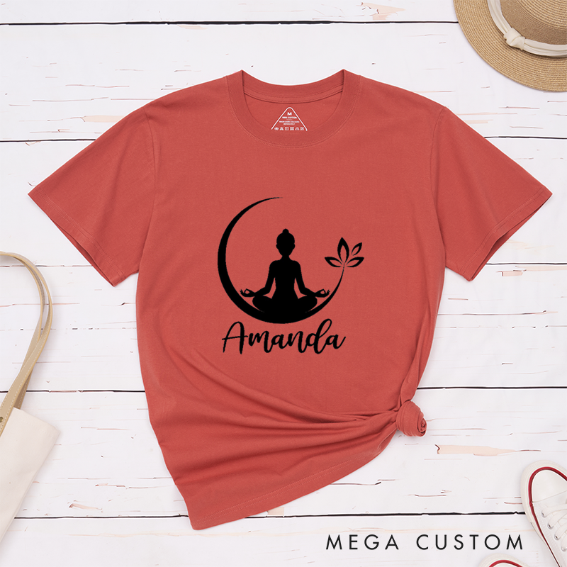Personalized Yoga Motivational Graphic T-Shirt Yoga Pose T-Shirt Yoga Lover Health T-Shirt Perfect Gift for Yoga Practitioners