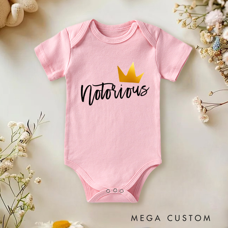 Personalized Notorious 1st Birthday Baby Onesie Gift for Baby