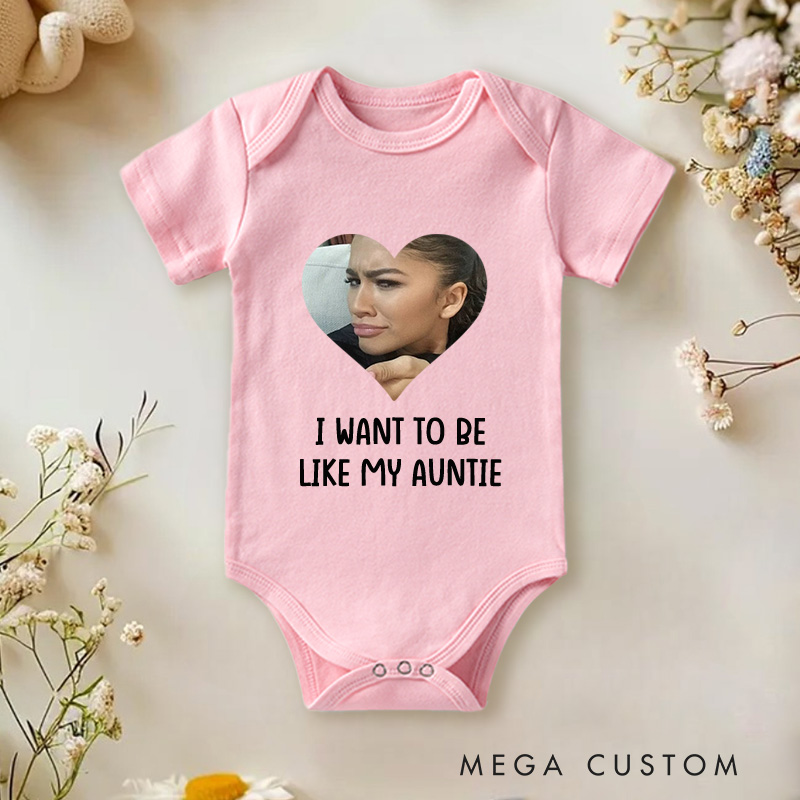 Personalized I Want to Be like My Auntie Baby Onesie Funny Baby Gift  Baby Shower Gift