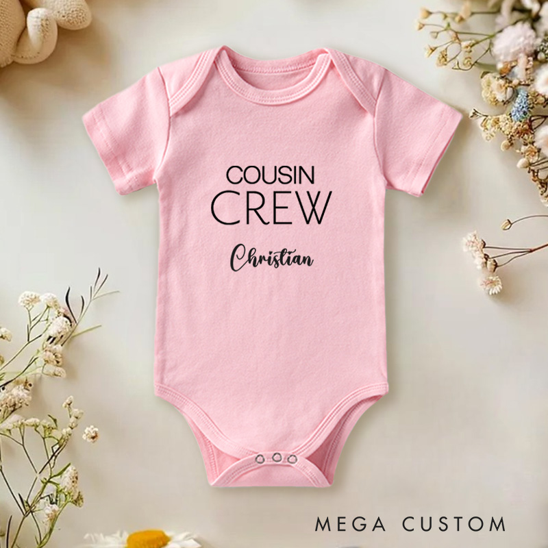Personalized Cousin Crew Celebrating the Bond Between Cousins Baby Onesie