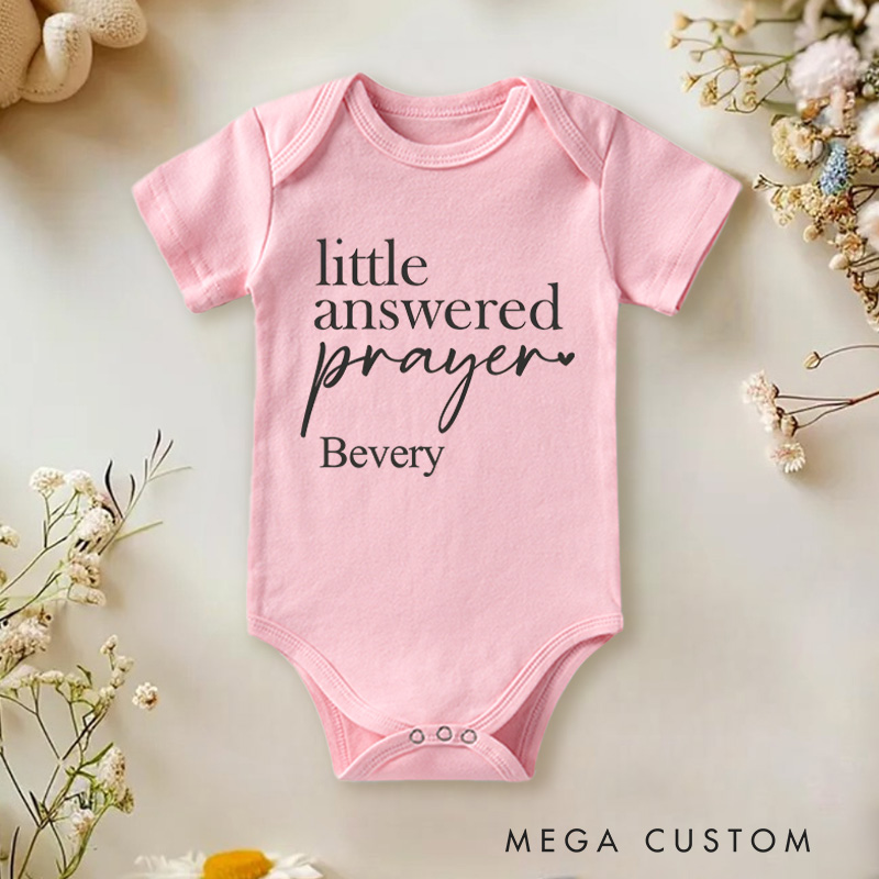 Personalized Little Answered Prayer Baby Onesie Baby Shower Gift