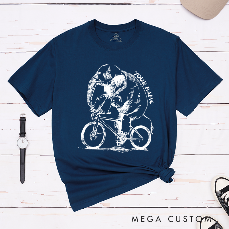 Personalized Elephant Cyclist T-Shirt for Humorous Outdoor Adventures Riding Cycling Biking Enthusiasts