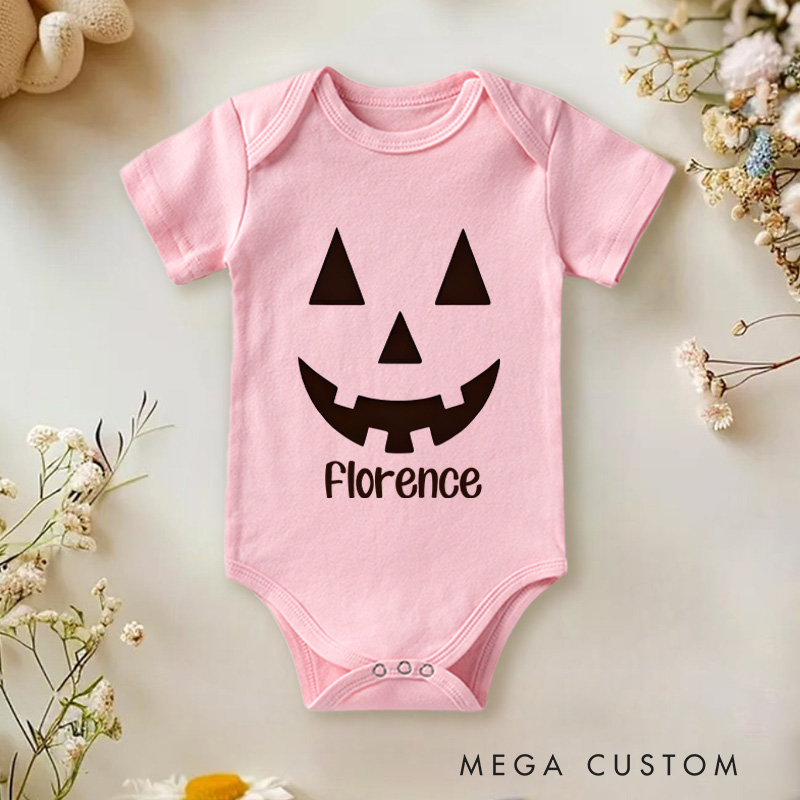 Personalized Halloween Lantern Baby Onesie Funny Cute Gift