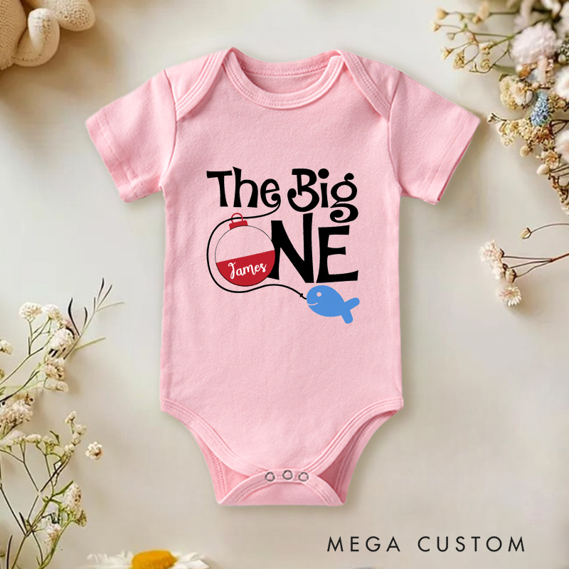 Personalized The Big One Fishing First Birthday Baby Onesie Baby Gift for New Mom