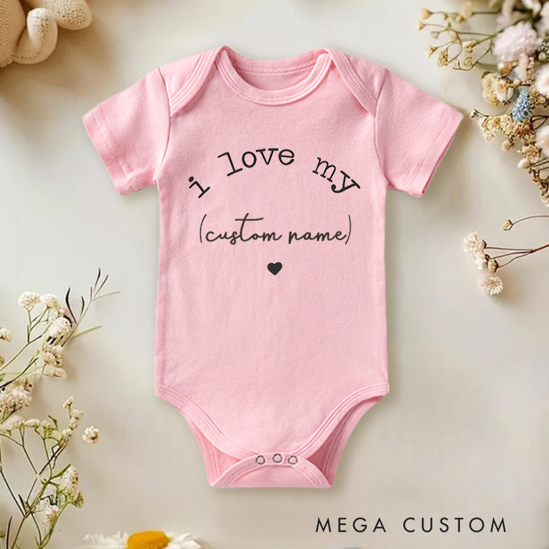Personalized I Love My Baby Onesie Gift Baby Shower Gift
