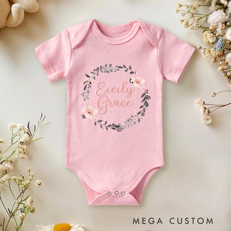 Personalized Name Baby Girl Onesie Baby Shower Gift