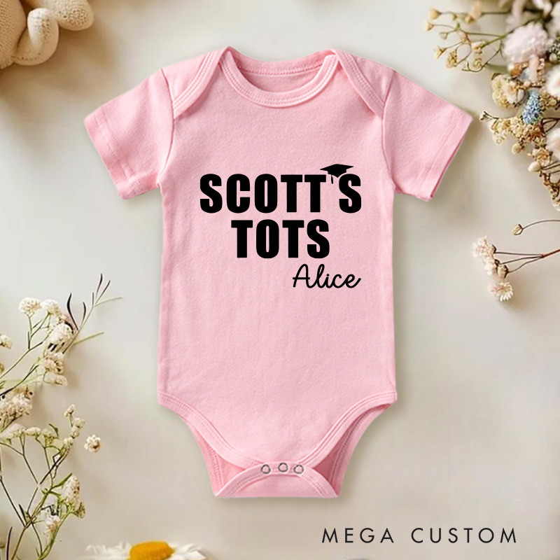 Personalized Scott's Tots Baby Onesie Funny Office Baby Onesie Birthday Gift for Baby
