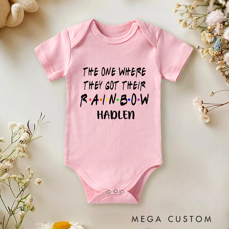 Personalized The One Where They Got Their Rainbow Baby Onesie Funny Baby Gift