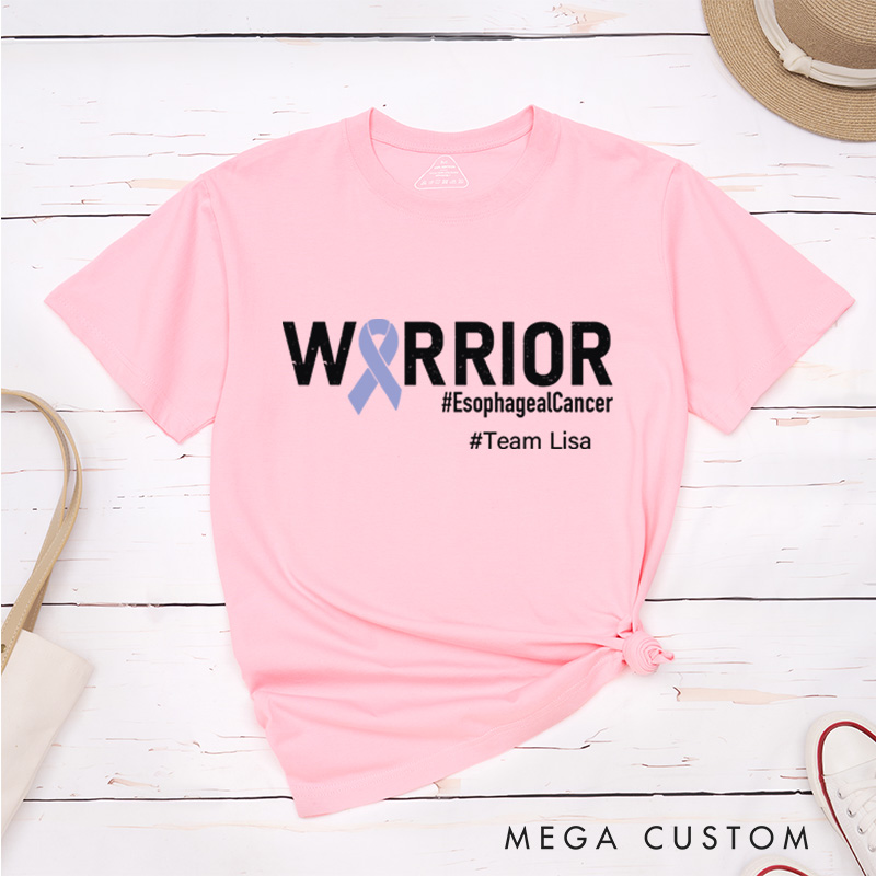Personalized Esophageal Warrior Team Stomach Cancer T-Shirt