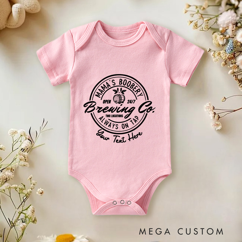 Personalized Funny Mama's Boobery Baby Onesie Unisex Newborn Baby Gift