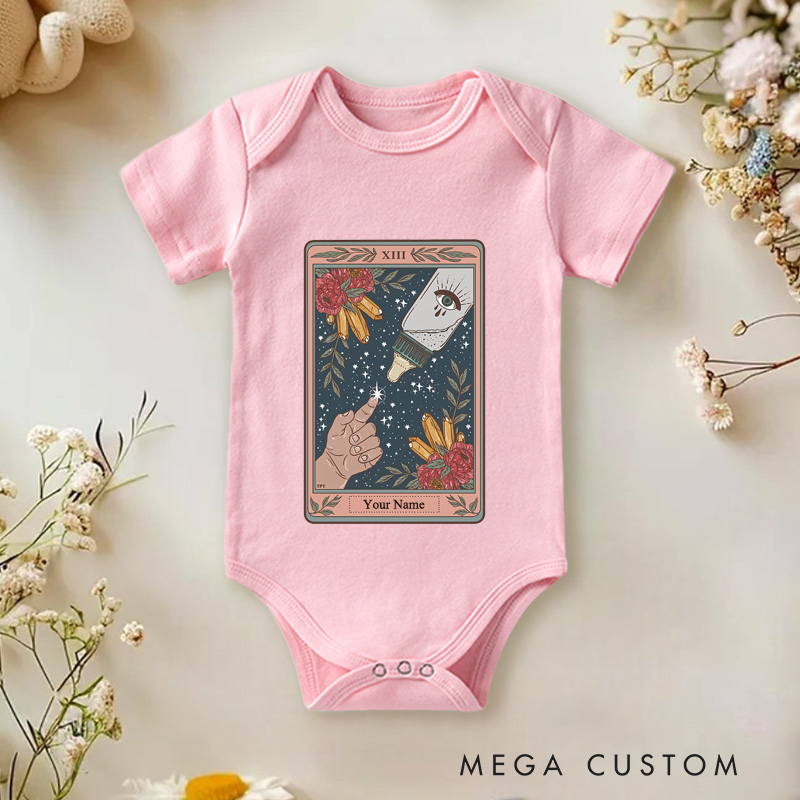 Personalized The Bottle Tarot Card Baby Onesie Baby Breastfeeding Tarot Gift