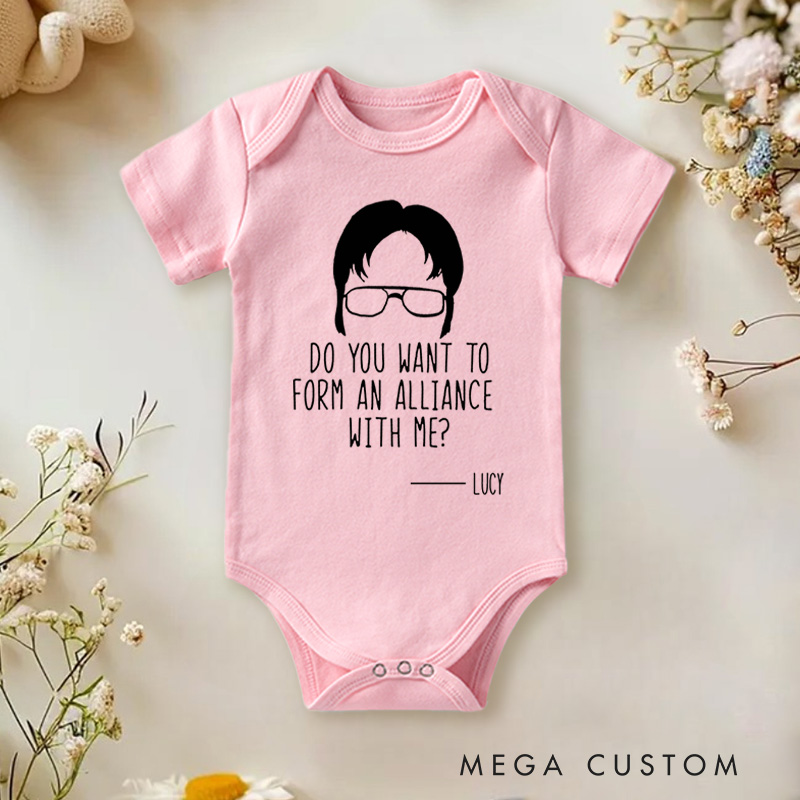 Personalized Do You Want to Form an Alliance with Me Fun Pop Culture Baby Onesie
