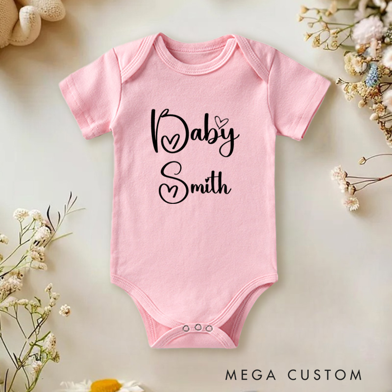 Personalized Baby Name Sweet and Minimalist Baby Onesie