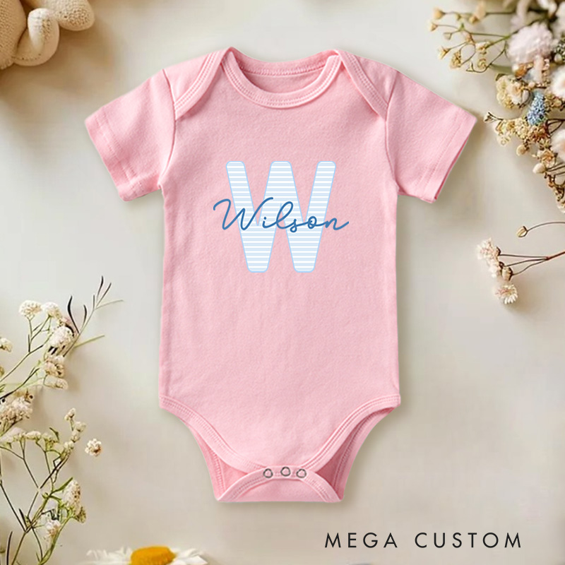 Personalized Name Design with Stylish Letter Baby Onesie