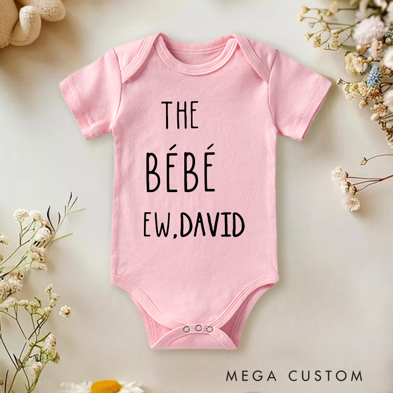 Personalized The Bebe Baby Onesie with Your Name Funny Baby Gift