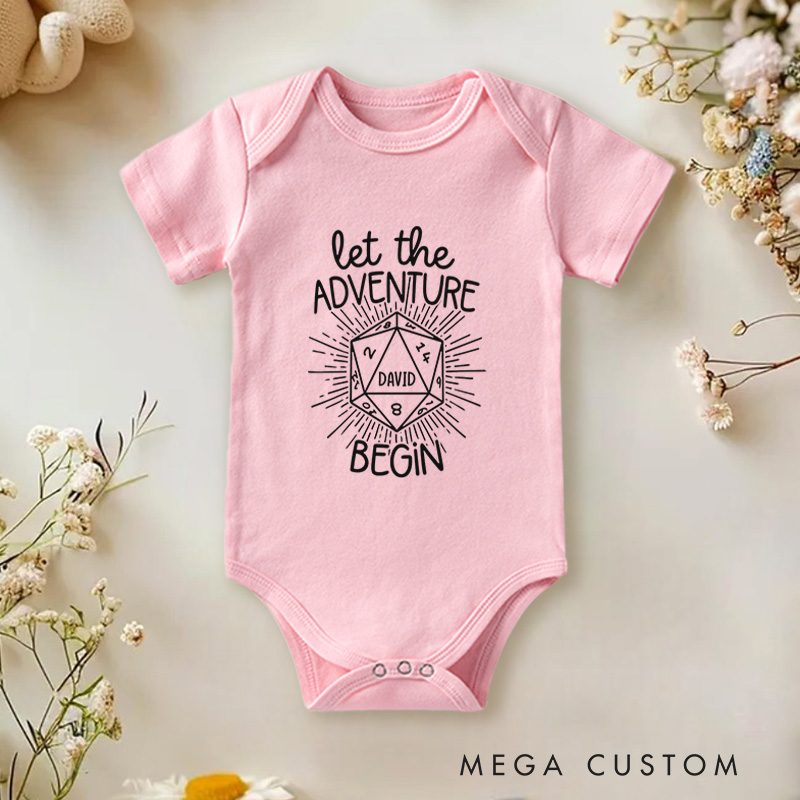 Personalized Let the Adventure Begin Fun and Unique Adventure Baby Onesie