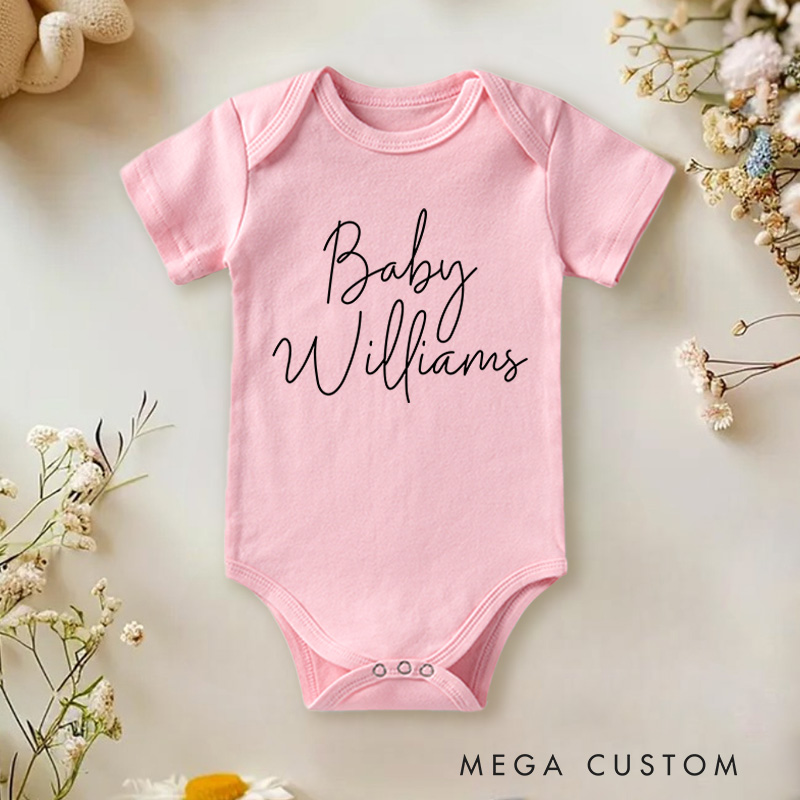 Personalized Baby Script Name Baby Onesie Baby Shower Gift