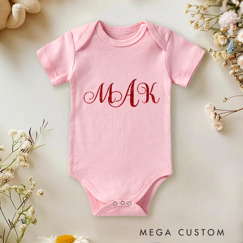 Personalized Name Valentine's Day Baby Onesie Gift for Baby