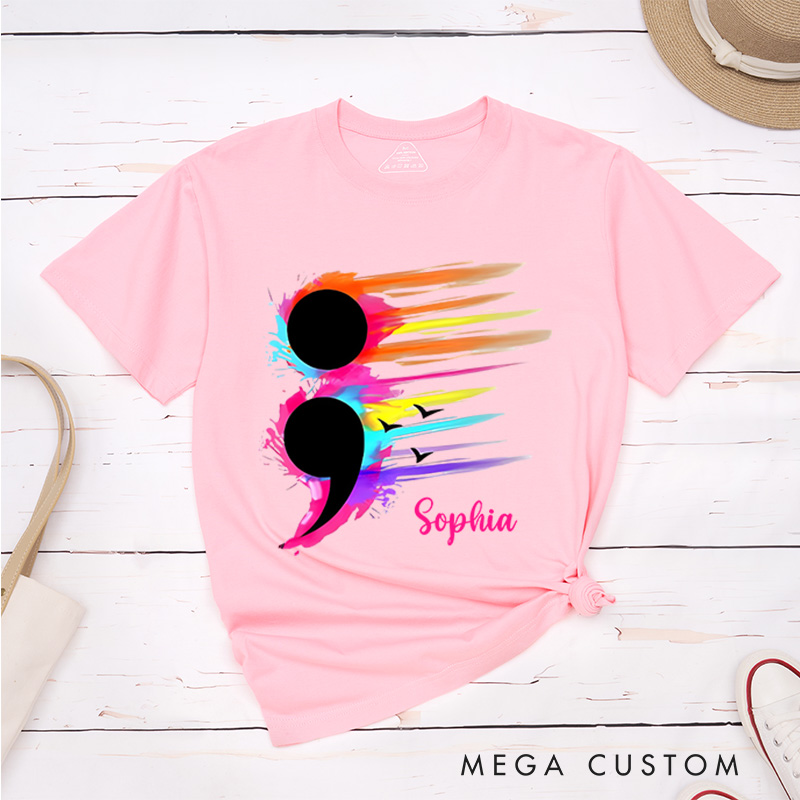 Personalized Suicide Prevention Awareness T-shirt Mental Health Gift