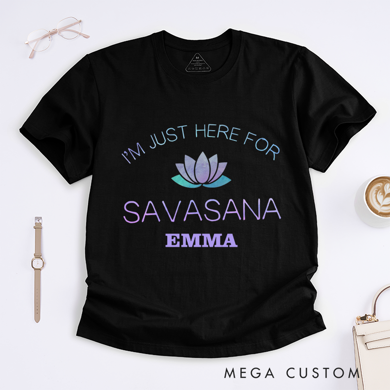 Personalized Yoga Lotus T-shirt Women Funny Yoga T-shirts Namaste T-shirts Yoga Gifts Fitness T-shirts