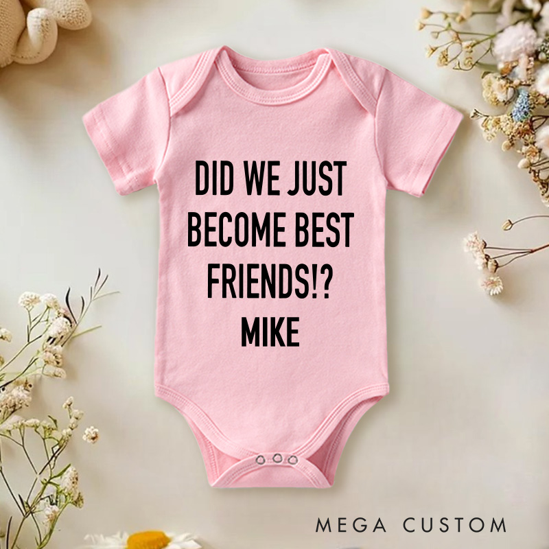 Personalized Did We Just Become Best Friends Baby Twin Onesie Cute Best Friend Twin Gift